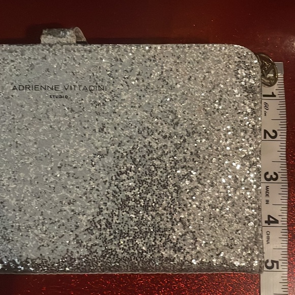 Adrienne Vittadini Silver Sparkle Wristlet Wallet - Picture 8 of 8